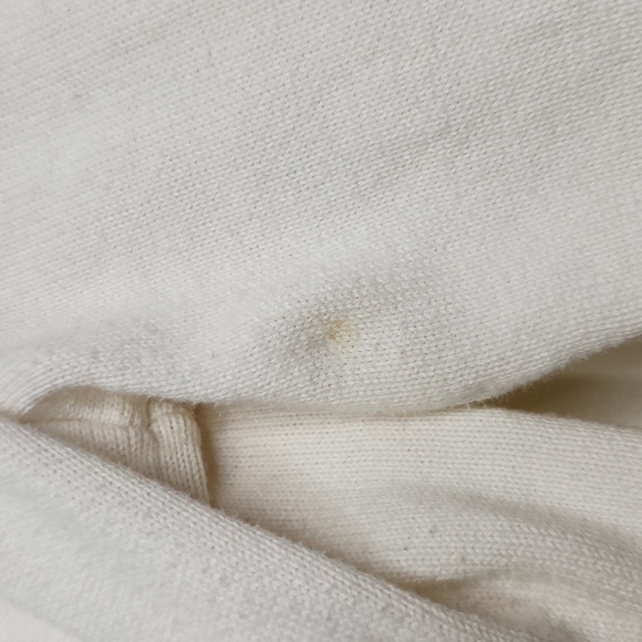 Tommy Hilfiger White Sweater with Blue and Gray Stripes Women's Round Neck - Picture 6 of 6